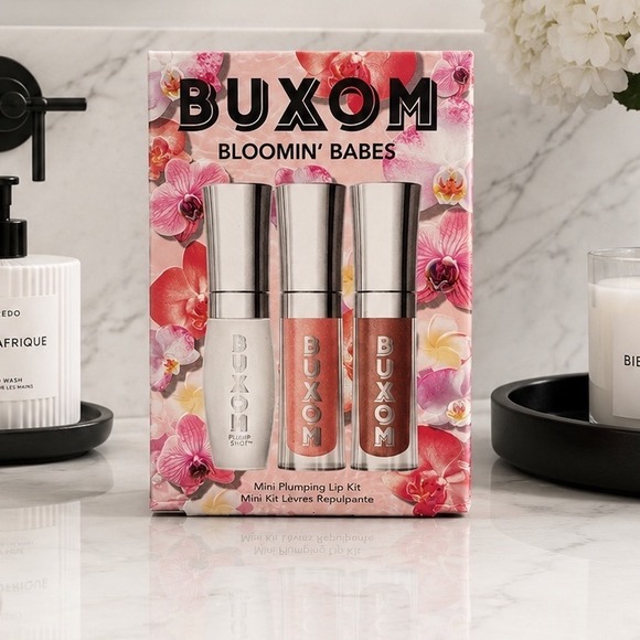 Buxom Other - Buxom Bloomin Babes Mini Plumping Lip Kit 3 Piece Set Plump Shot Lip Polish NIB